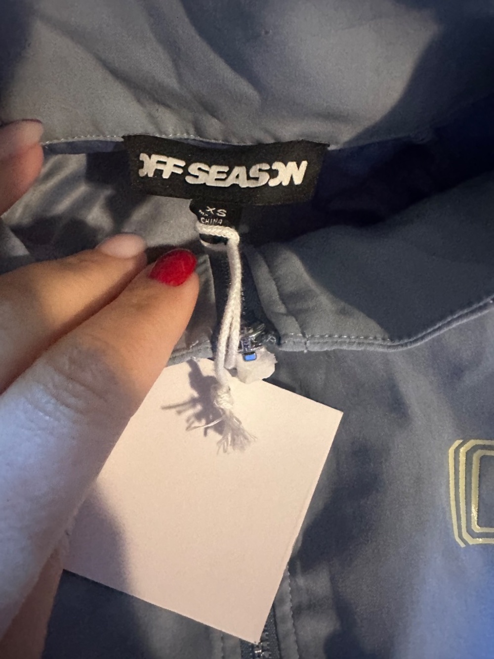 NWT Women's Blue Quarter-Zip Windbreaker Bodysuit - Picture 3 of 4